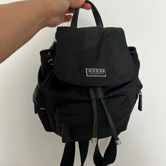 GUESS Jet Black Backpack - Picture 1 of 1